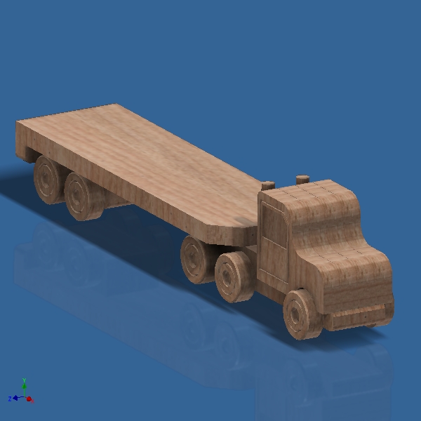 Wooden Semi Truck